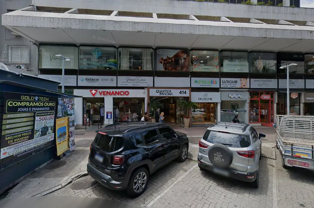 Fachada do prédio na Visconde de Pirajá, 414, em Ipanema